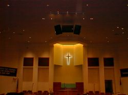 Sound system installation for houses of worship